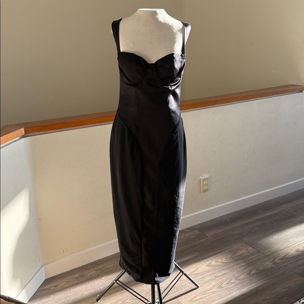 House of CB black mid length Dress size medium - Picture 10 of 15